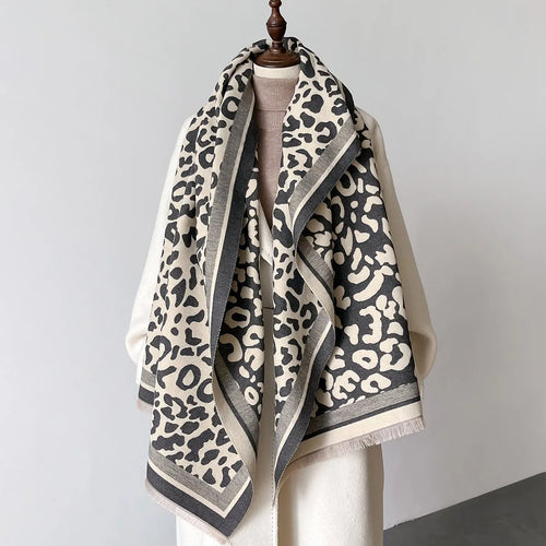 Luxury Winter Cashmere Scarf – Thick Blanket Shawl for Women