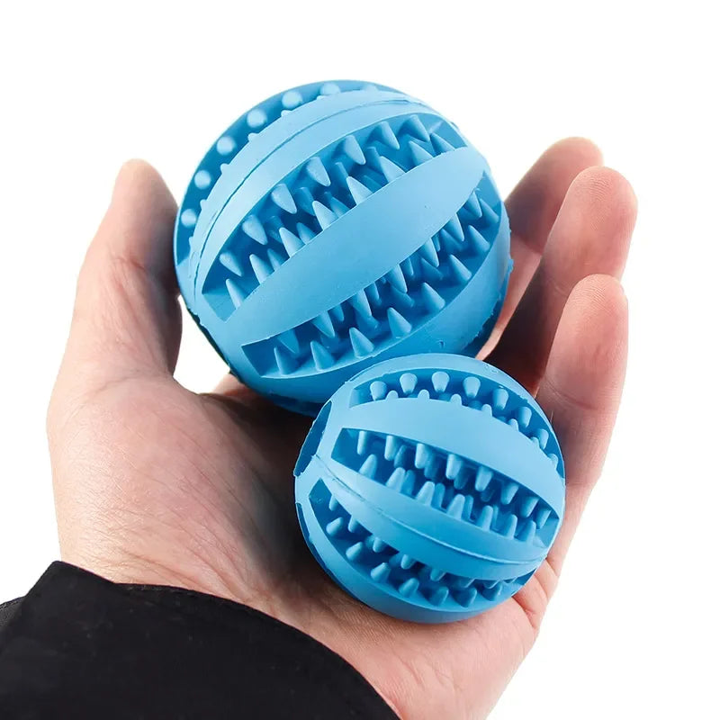 Dog Chew Toy Ball – Tough Rubber Teeth Cleaning Snack Ball
