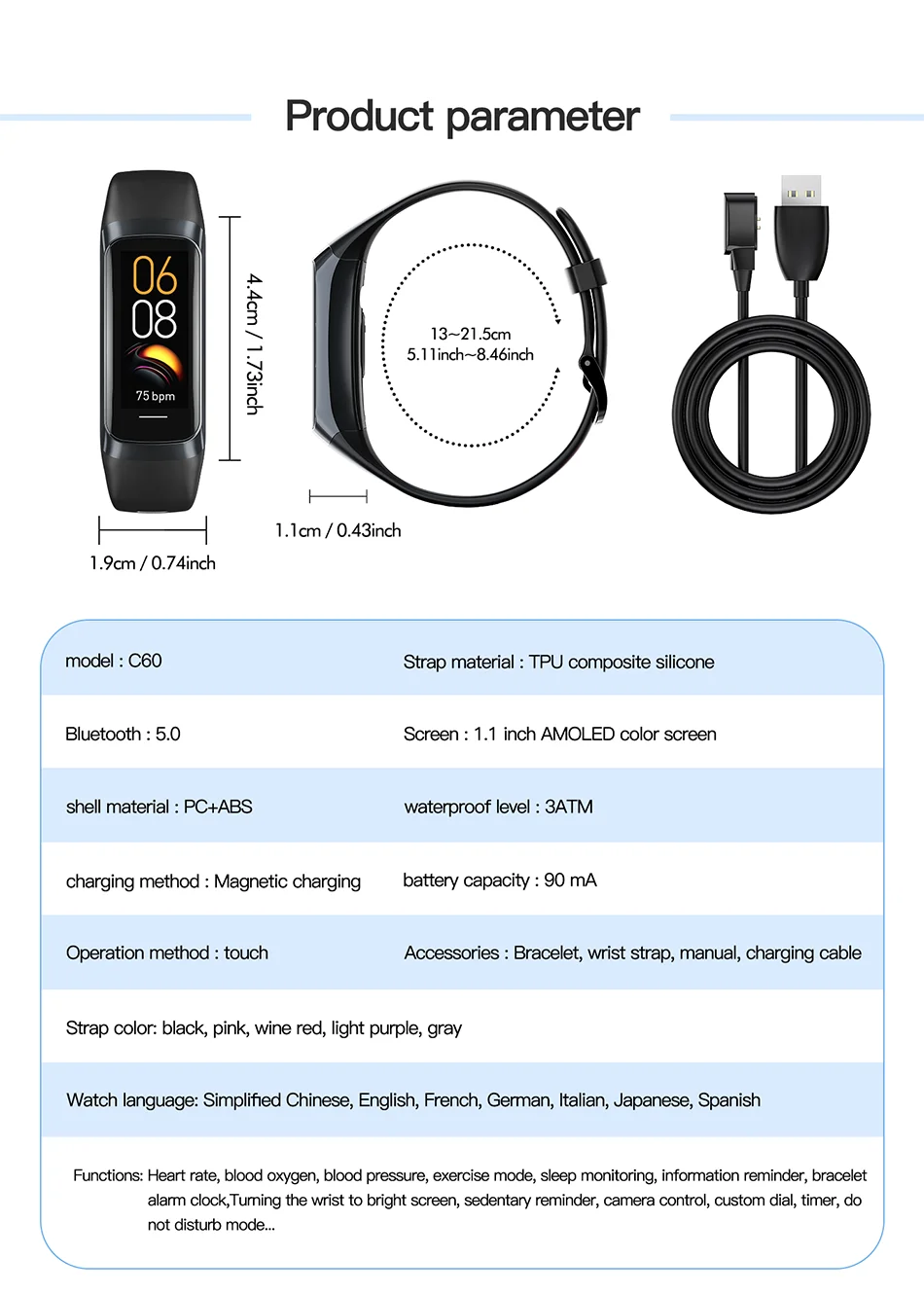 Cartmela AMOLED Smart Watch for Men & Women