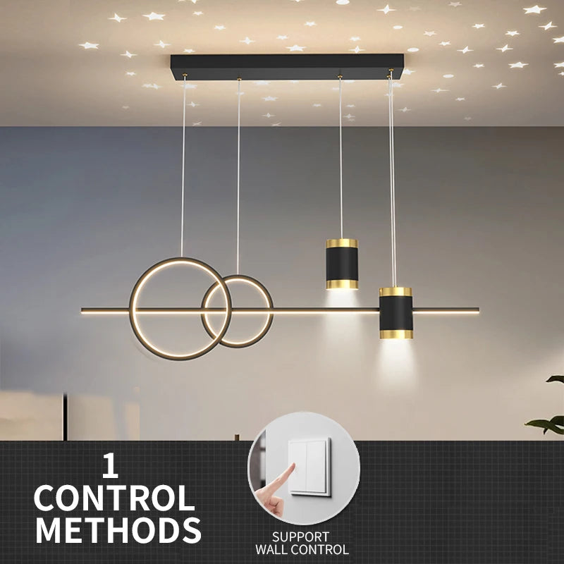 100cm Modern LED Pendant Light – Long Strip Dining Table Fixture