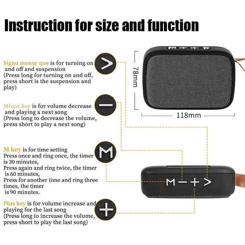 Portable Bluetooth 5.0 Outdoor Speaker Mini Wireless Stereo Sound Box