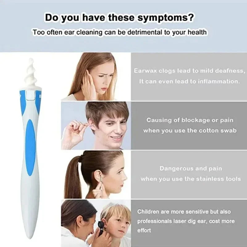 Soft Silicone Ear Wax Remover Tool with 16 Replacement Tips
