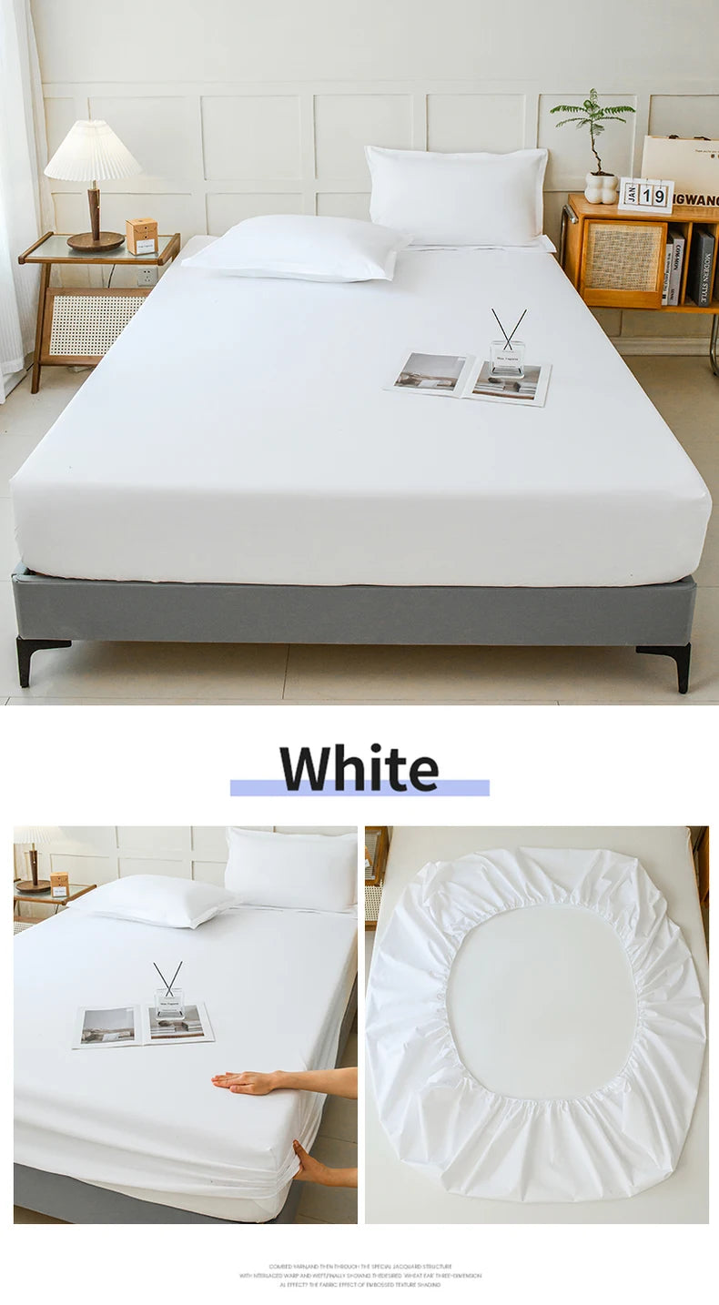 Waterproof Fitted Bed Sheet – 360° Elastic Mattress Protector