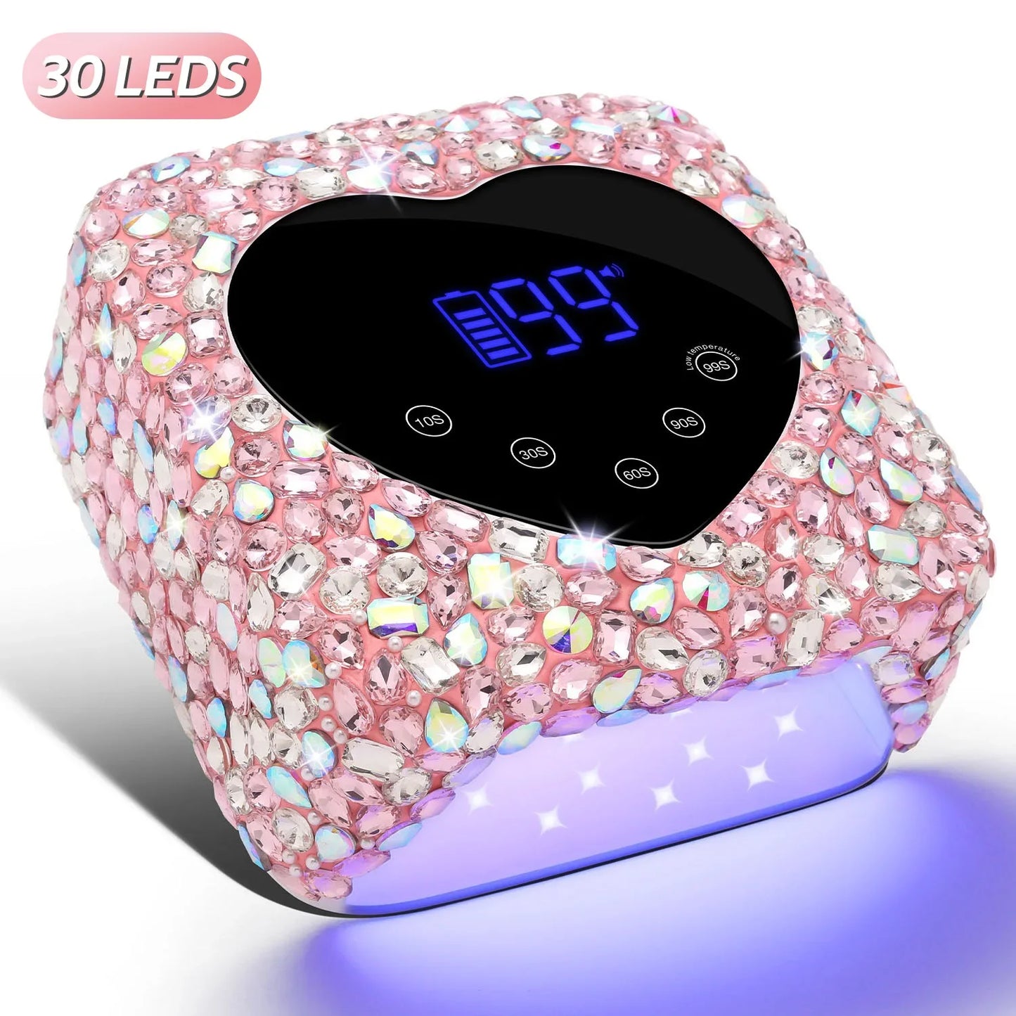 72W Cordless UV Nail Lamp – Rechargeable Dryer with 5 Timers