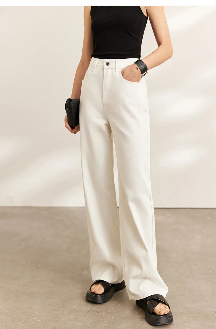 Women’s Vintage Loose Wide Leg Denim Jeans – Casual Spring Pants