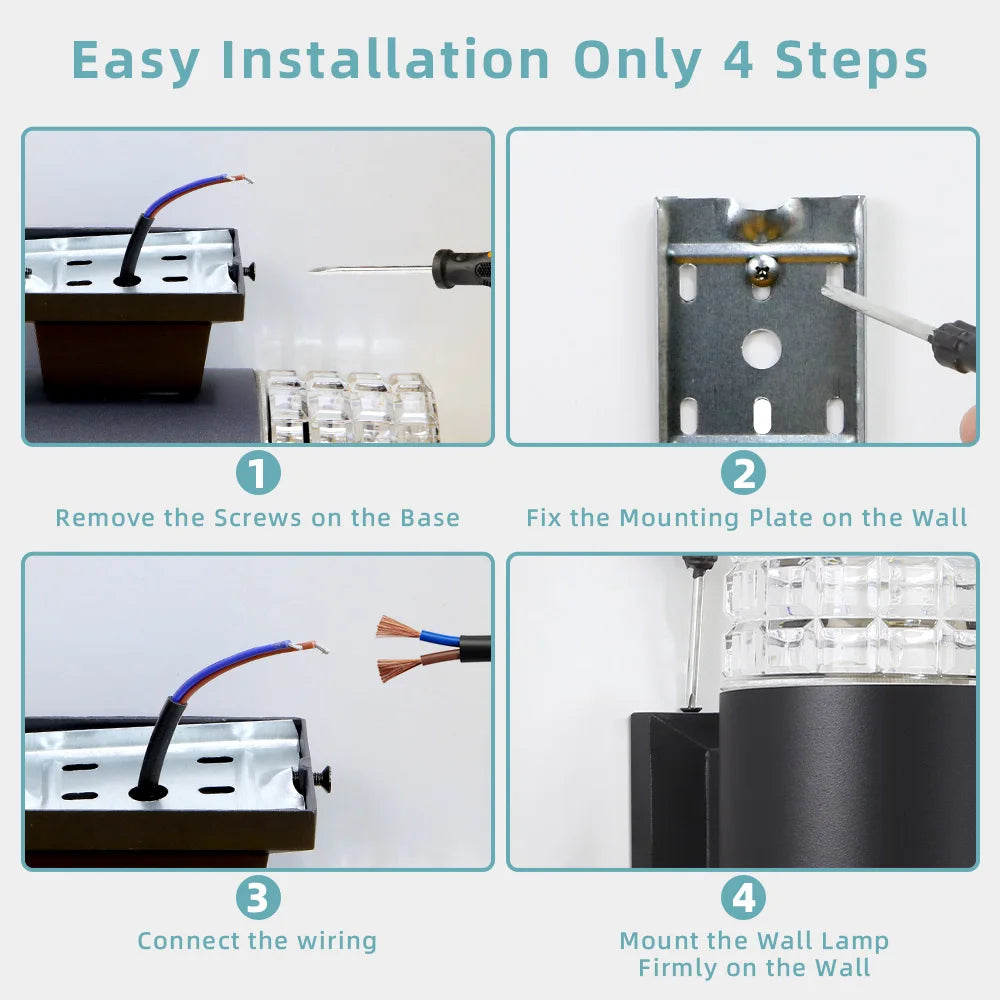 Outdoor Waterproof Street Wall Light – LED E27 Bulb Fixture