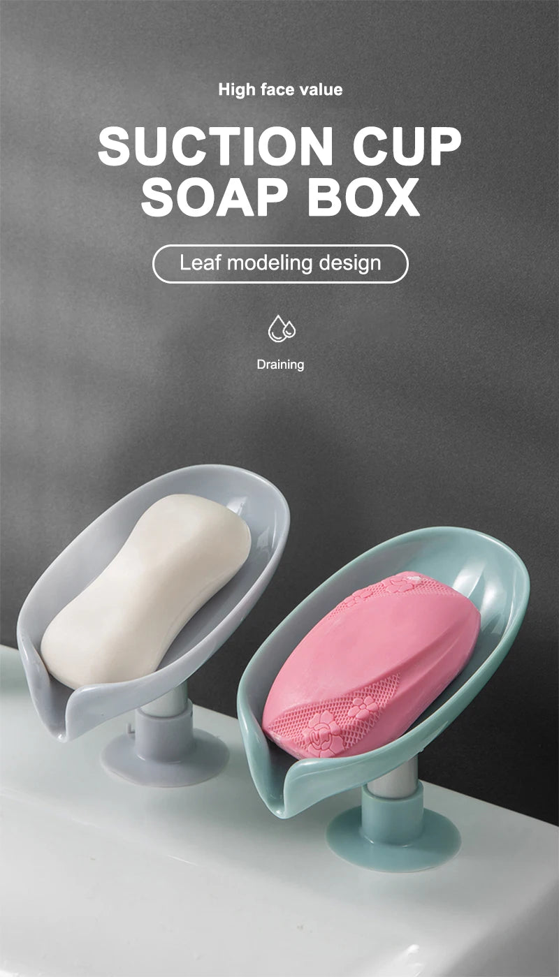 Leaf Shape Soap Holder with Suction Cup