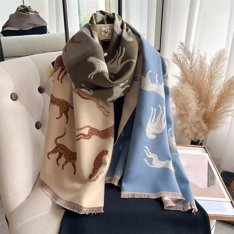 2024 Luxury Cashmere Travel Poncho – Warm Blanket Shawl Wrap