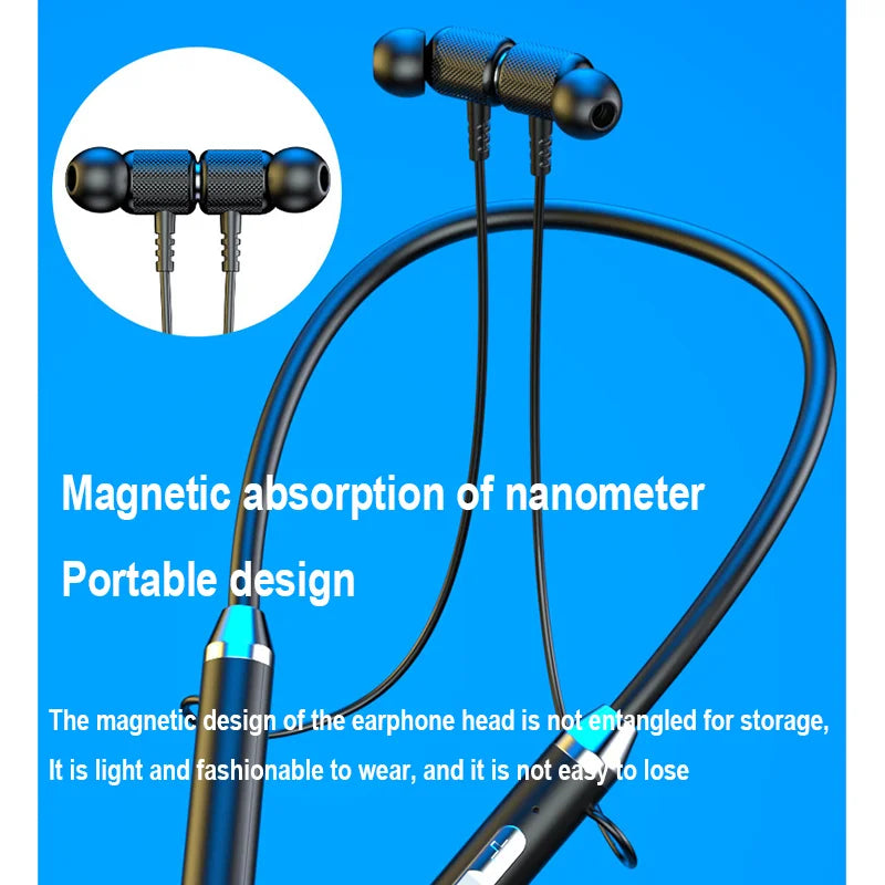 Wireless Bluetooth Neckband Headphones – HiFi 9D Stereo