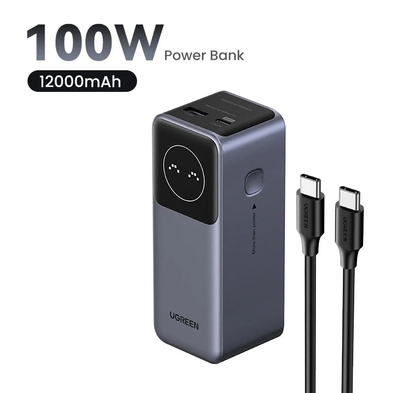 Cartmela 100W 12000mAh Power Bank | PD Fast Charging for Laptops, Tablets & Smartphones