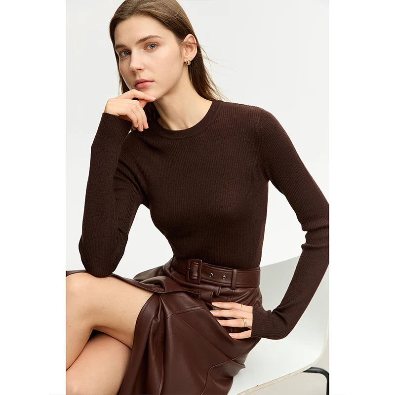 Women’s Slim Fit Turtleneck Sweater – Warm High Elastic Pullover