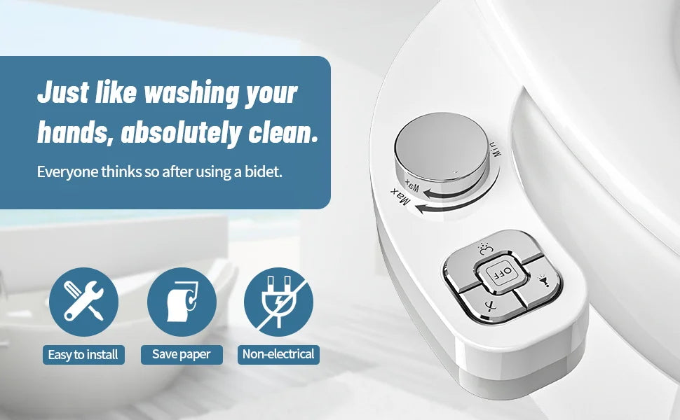 Cartmela Non-Electric Dual Nozzle Bidet Attachment