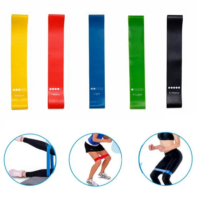 5PCS Resistance Bands Set – Elastic Fitness Bands for Yoga & Workout