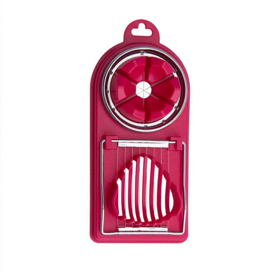 2-in-1 Stainless Steel Egg Cutter - Multifunctional Kitchen Tool