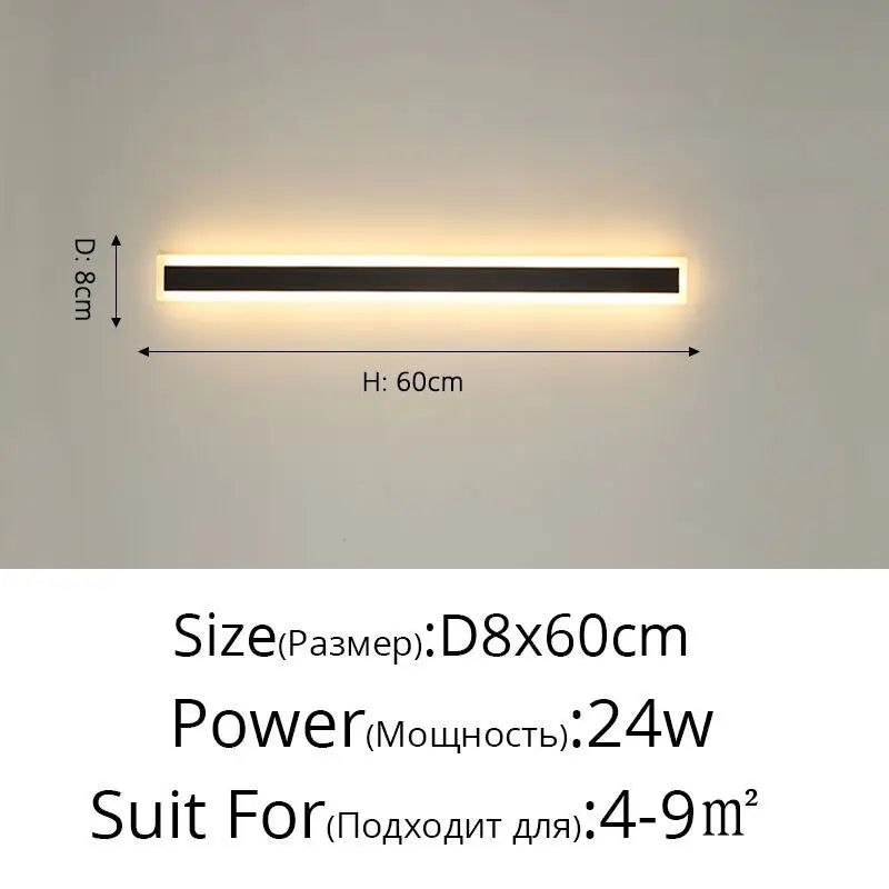 Outdoor Waterproof LED Wall Lights with Remote – Modern Dimmable
