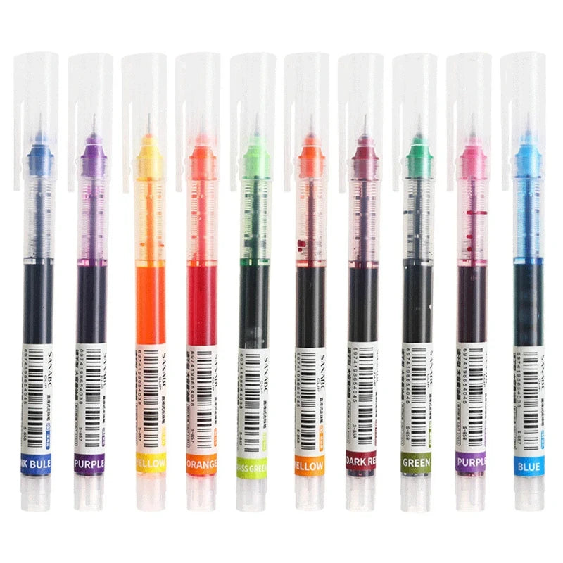 10Pcs High-Quality Needle Tip Gel Pens