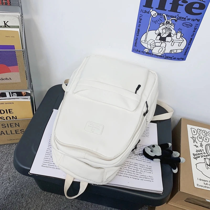 Fashion Waterproof Nylon Backpack – Schoolbag for Teens & Students