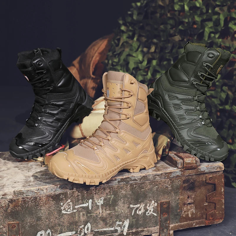 Special Forces Desert Combat Tactical Men's Tall Boots