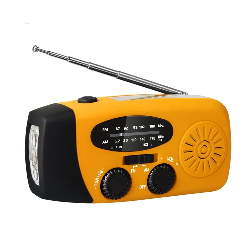 Emergency Hand Crank Radio – Solar, NOAA, Power Bank, FM/AM/WB