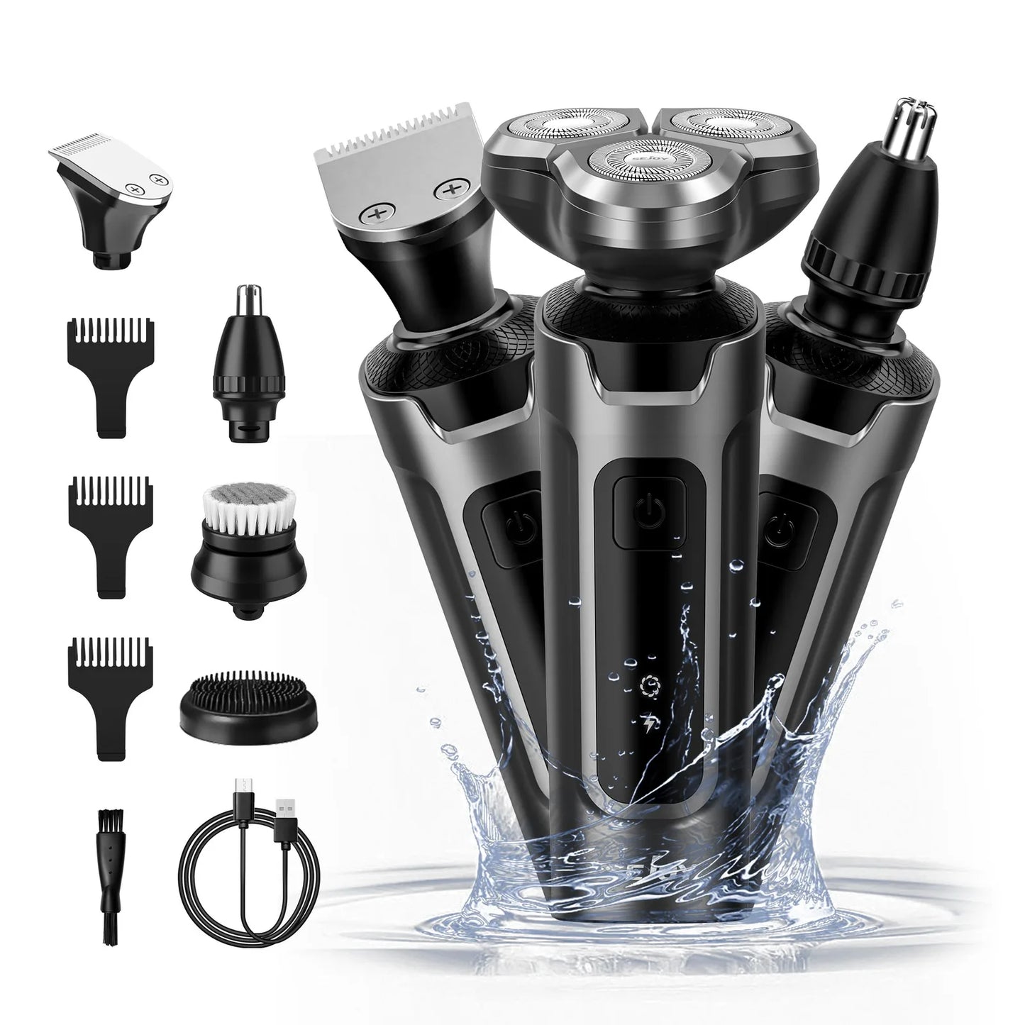 3-in-1 Electric Shaver – Beard, Nose & Razor Trimmer Waterproof