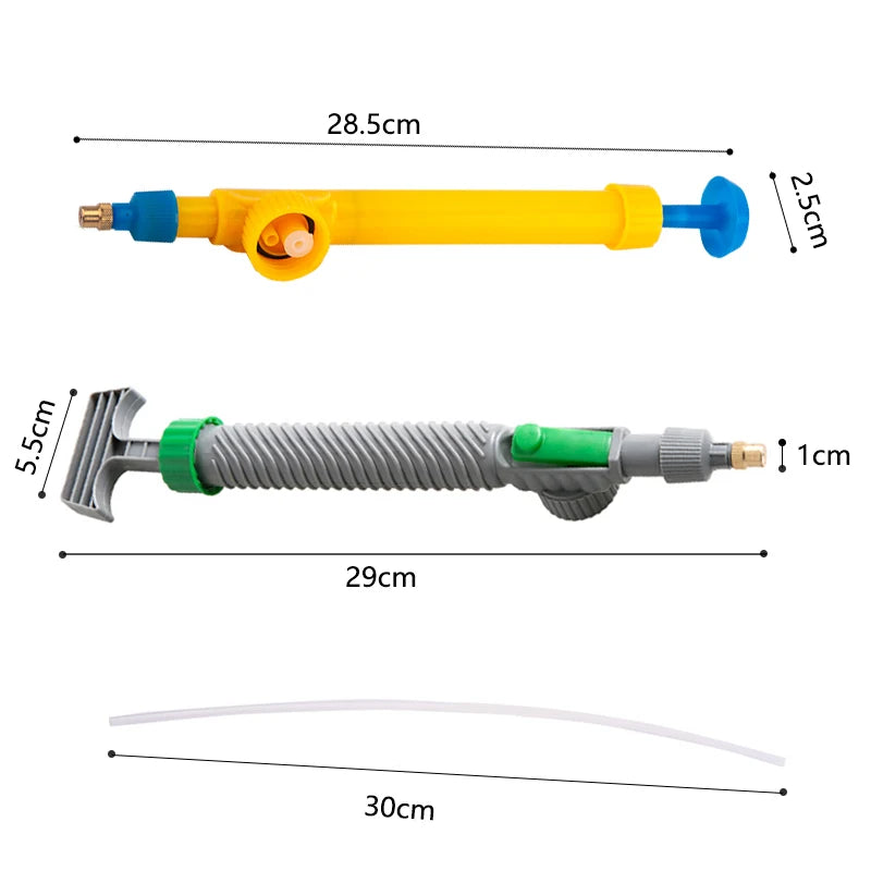 Manual High-Pressure Sprayer with Adjustable Nozzle for Garden Use