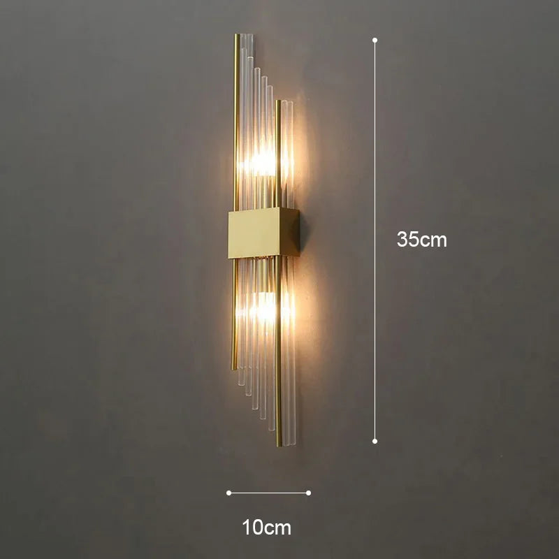 Luxury LED Wall Lamp - Modern Gold Wall Sconce for Living Room