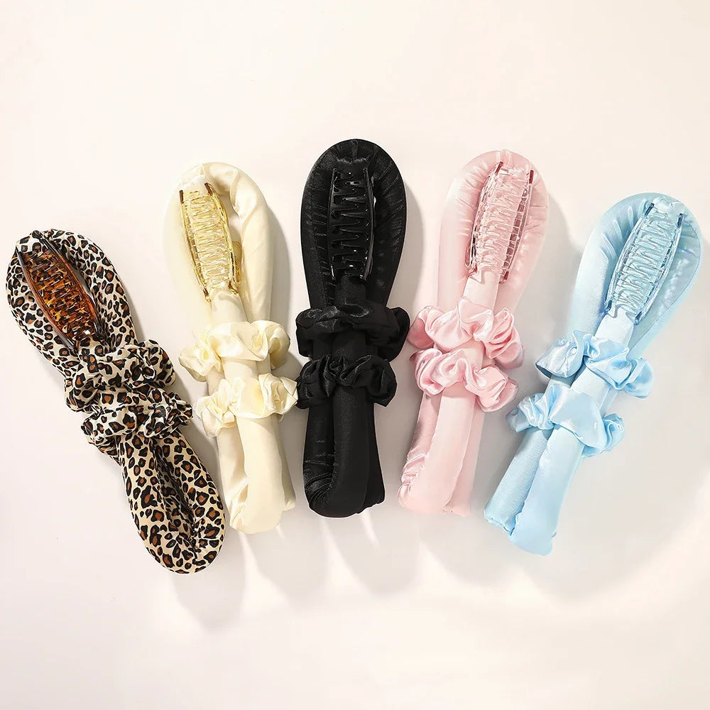Silk Heatless Curling Rod – No-Heat Ribbon Hair Roller Headband