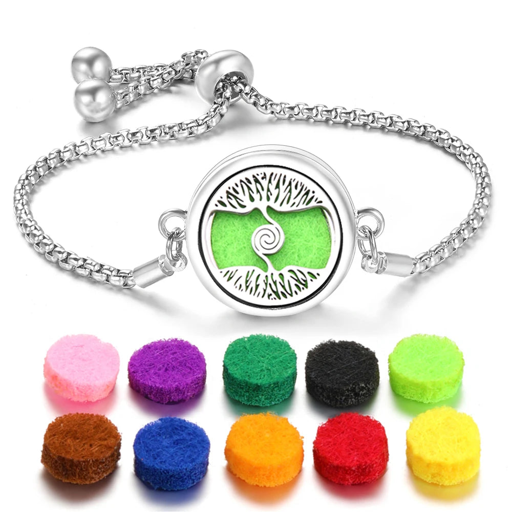 Flower of Life Aromatherapy Diffuser Bracelet for Essential Oils