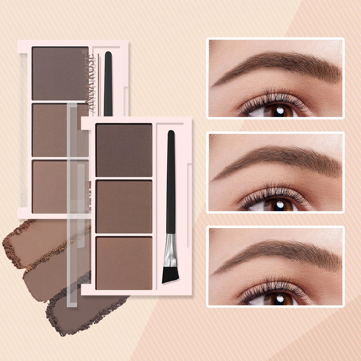 3-Color Eyebrow Powder – Waterproof, Long-Lasting & Natural Finish