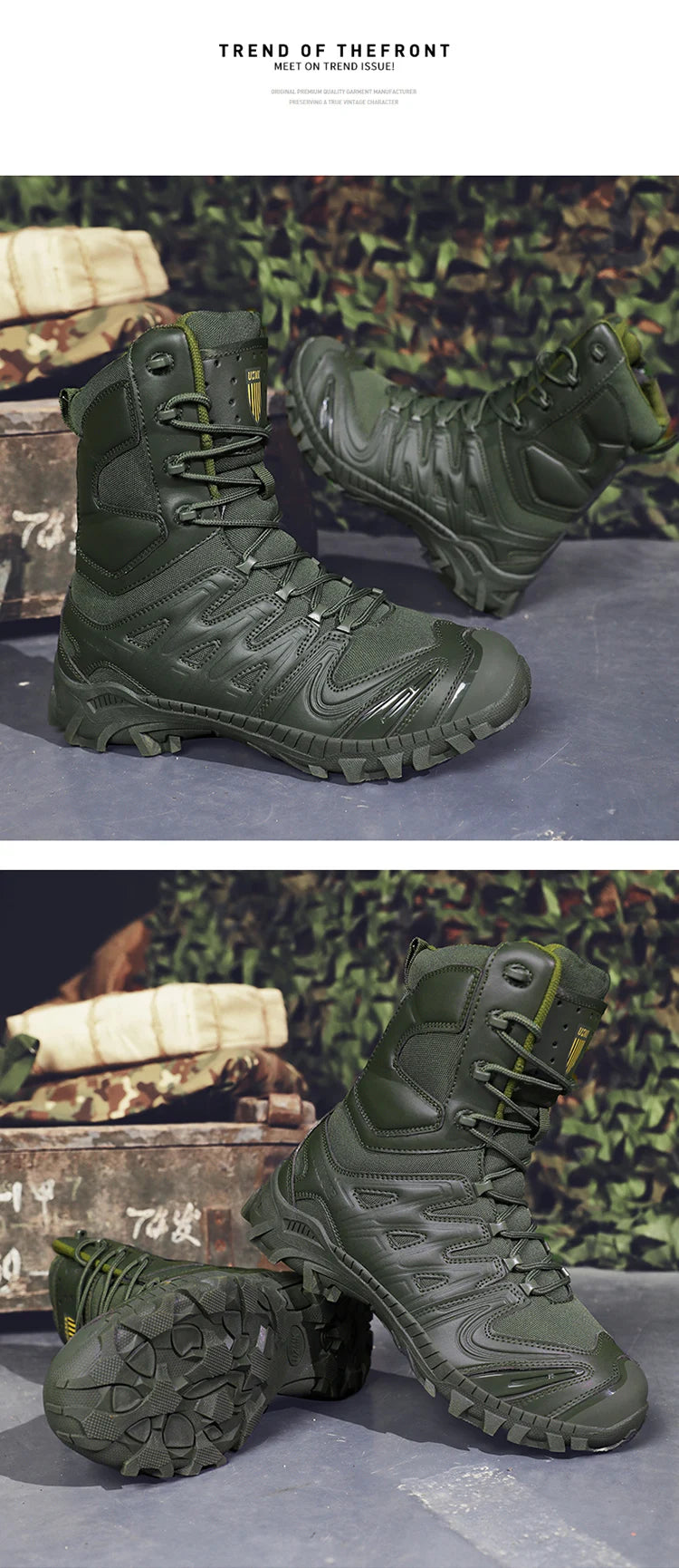 Special Forces Desert Combat Tactical Men's Tall Boots