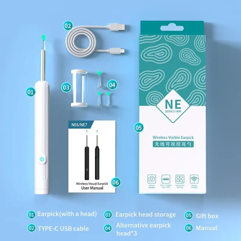 Smart Visual Ear Cleaner with Camera & LED Light for Ear Wax Removal