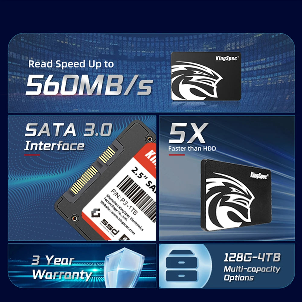 480GB/512GB SATAIII SSD – Internal 2.5" Solid State Drive