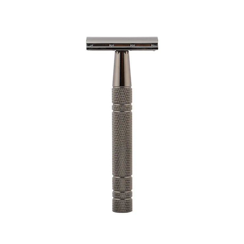 Men’s Manual Shaving Razor with Holder & 5 Double-Edge Blades