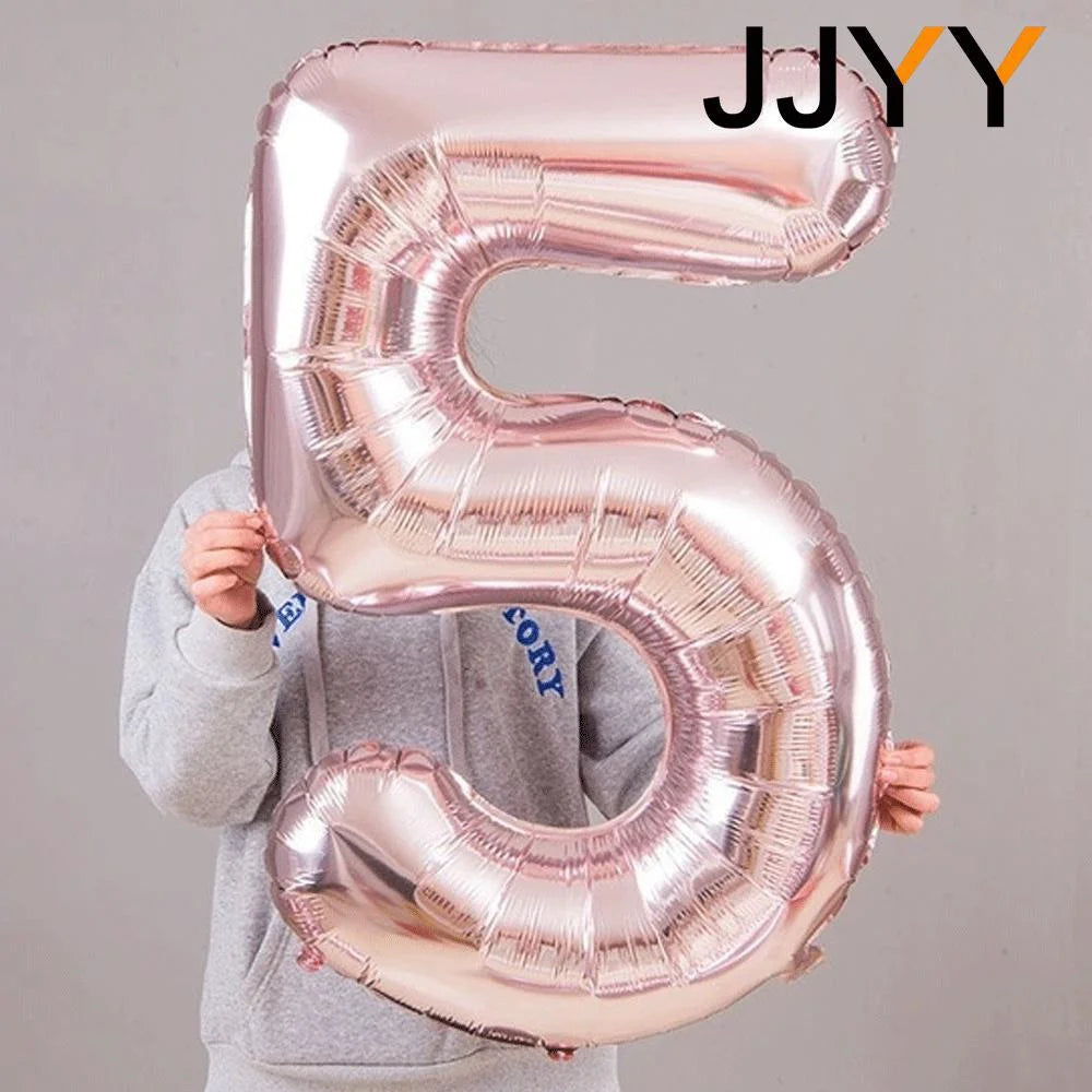 32" Foil Number Balloons 0–9 – Birthday & Party Decorations