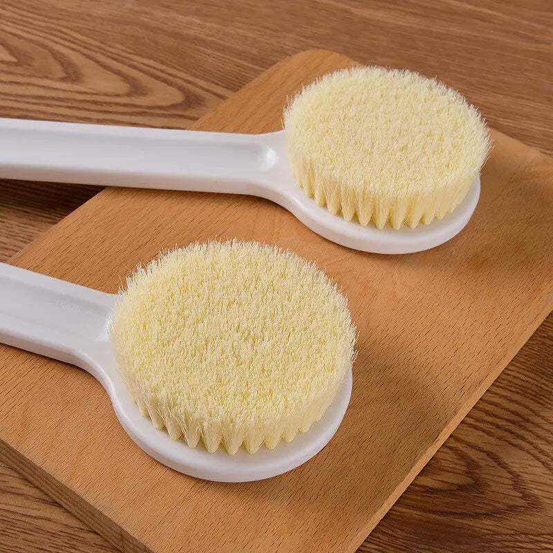 Bath Brush with Long Handle – Soft Bristles for Body Scrub