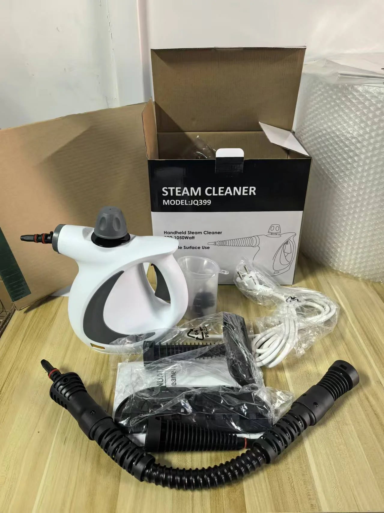 Portable Handheld Steam Cleaner – 9-Piece Pressurized Steamer for Home & Car