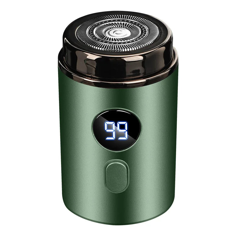 Mini Type-C Electric Razor – Portable Steel Gun Shaver with Digital Display