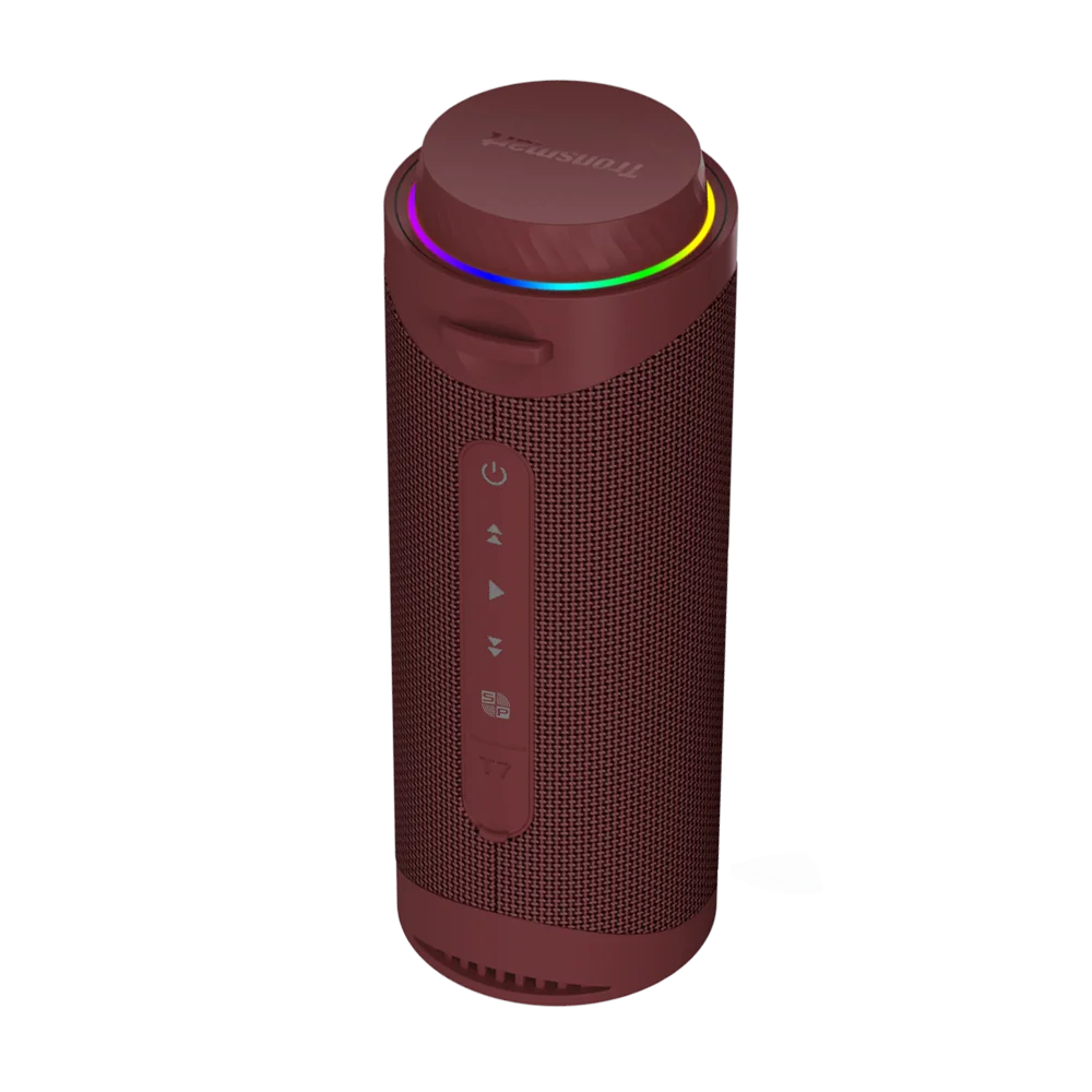 Portable Bluetooth Speaker – 360° Sound, LED Lights, App Control