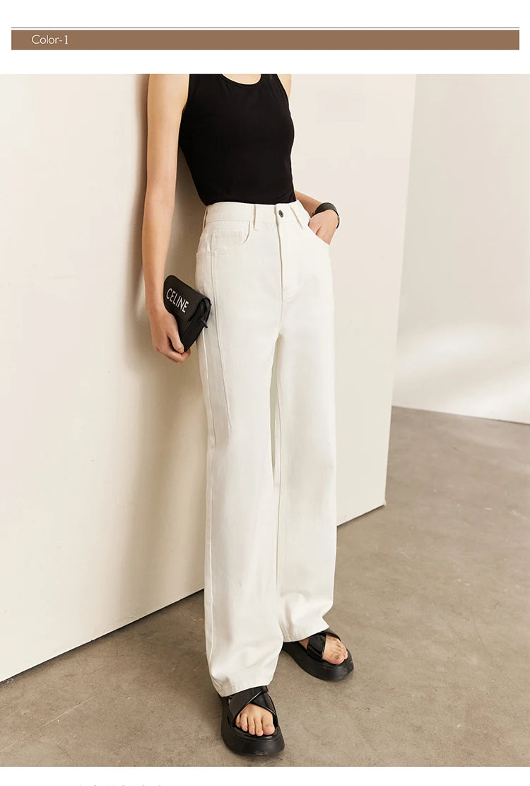 Women’s Vintage Loose Wide Leg Denim Jeans – Casual Spring Pants