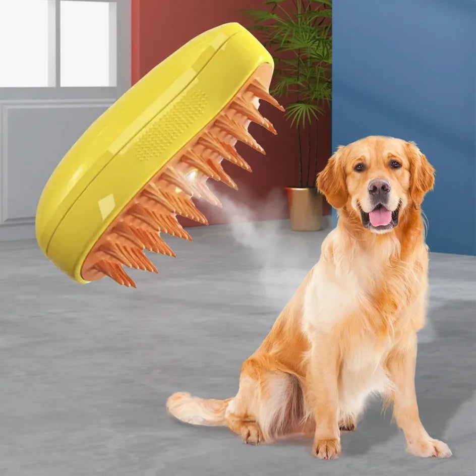 USB 3-in-1 Pet Grooming Brush – Steam, Shedding & Massage Tool