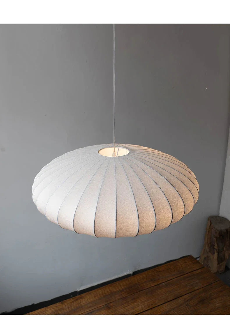 Handmade Silk Pendant Chandelier – Wabi-Sabi Lighting