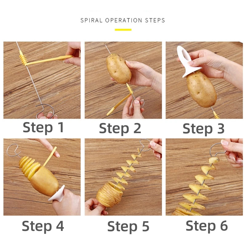 Spiral Potato Cutter – DIY Twisted Vegetable & Fruit Slicer
