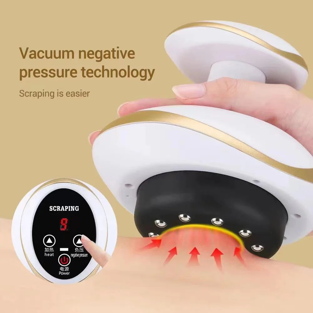 Electric Guasha Cupping Massager – Vacuum Heating Anti-Cellulite Tool