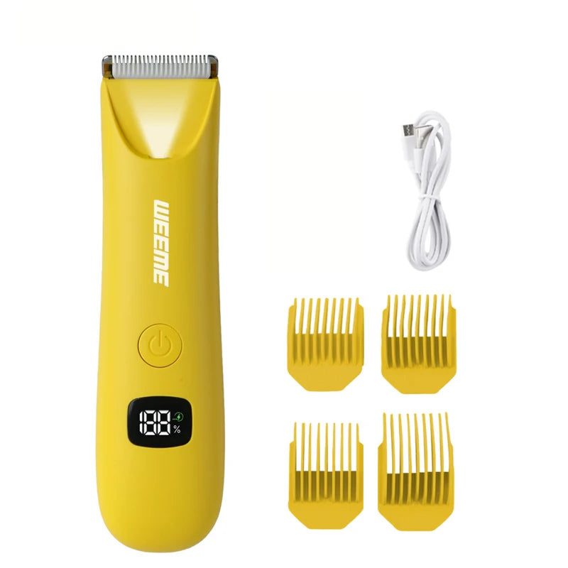 Precision LED Bikini & Body Trimmer – USB Rechargeable, LCD Display