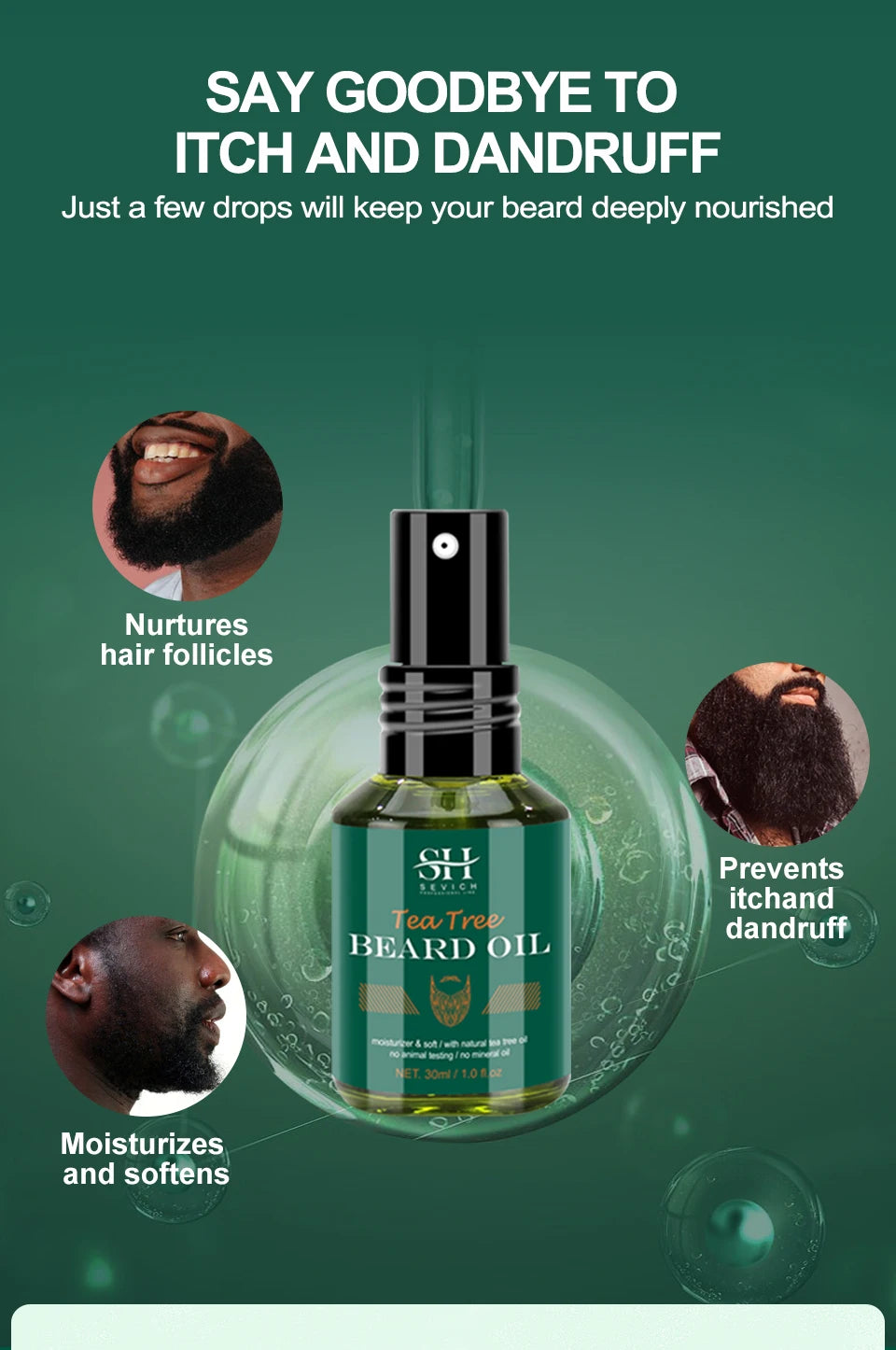 Beard Growth Kit for Men – Oil, Shampoo & Moustache Care Set
