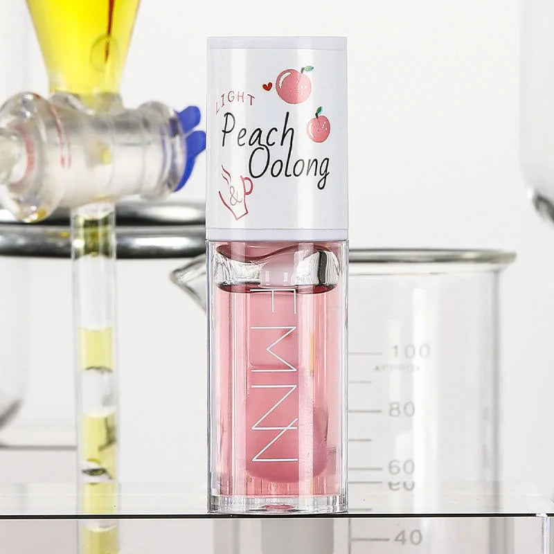 Peach Milk Honey Lip Oil – Moisturizing Gloss with Big Brush