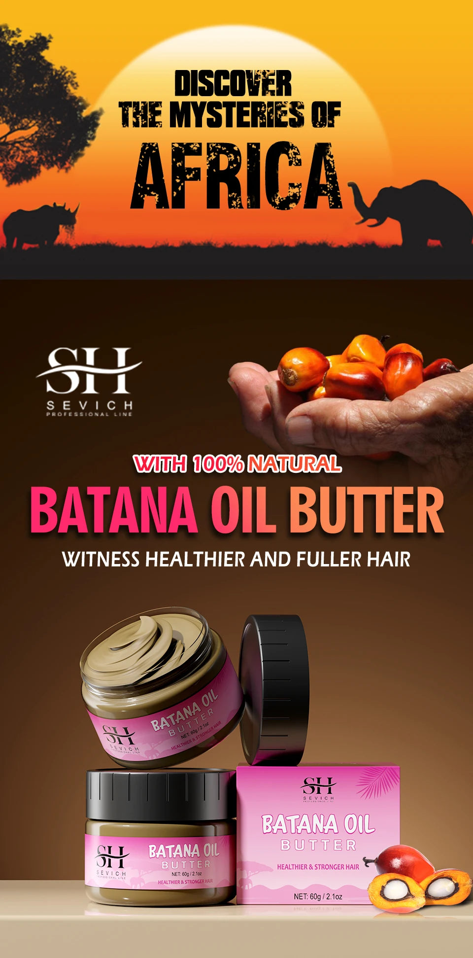 100% Pure Batana Oil for Hair Growth