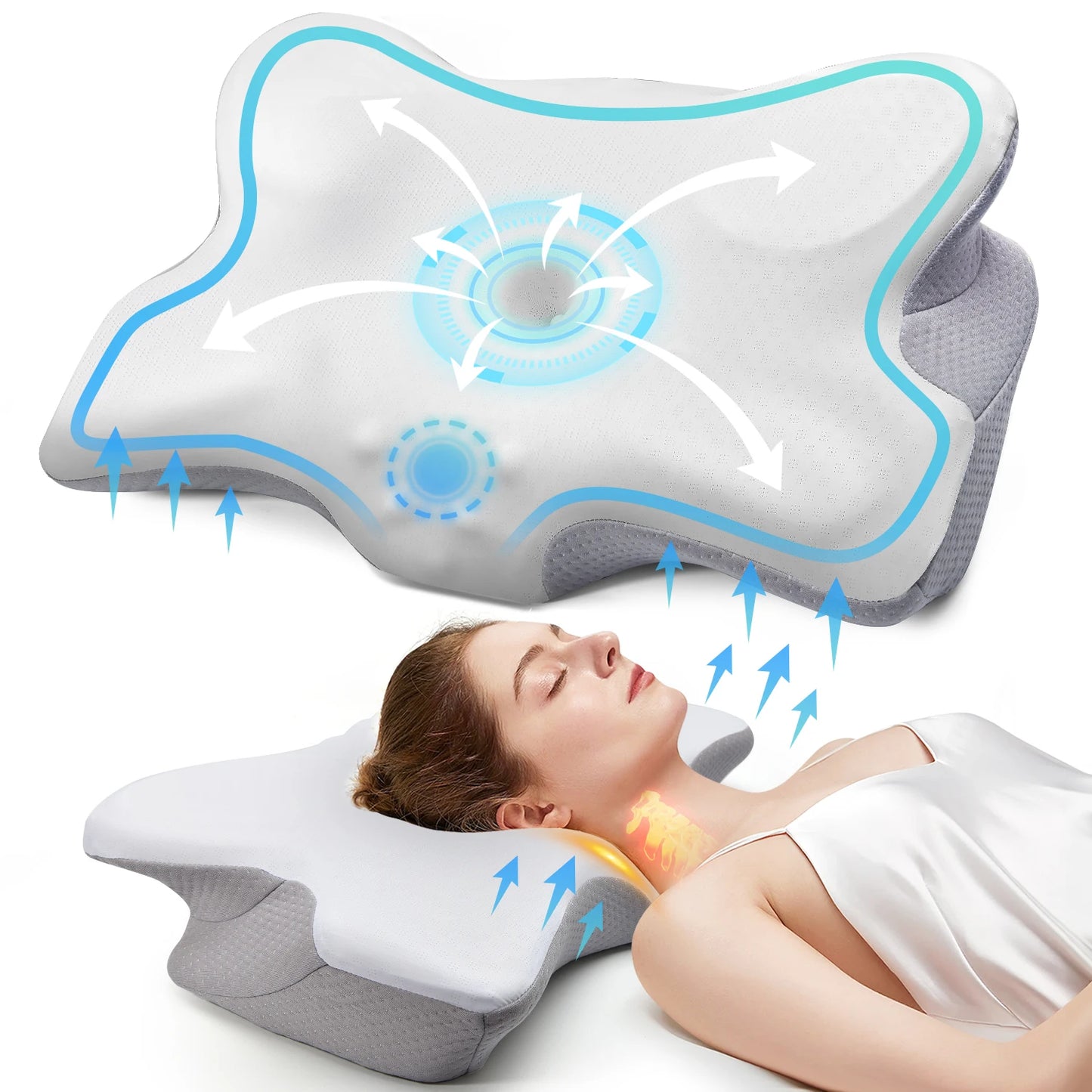 Pulatree Orthopedic Neck Pillow | Ergonomic Memory Foam Cervical