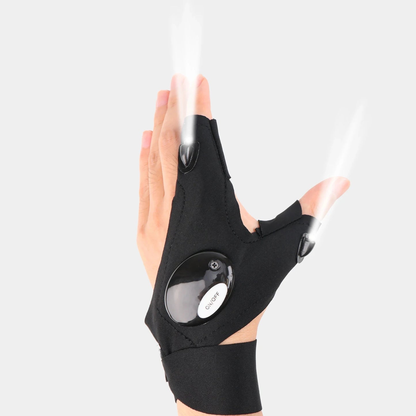 LED Half Finger Gloves – Waterproof Fingerless Gloves for Outdoor Activities
