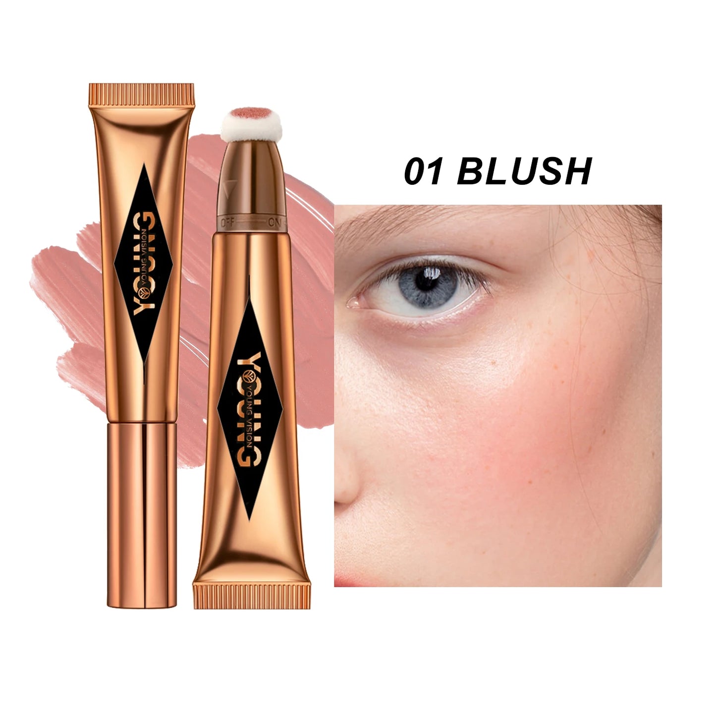 Air Cushion Blusher & High Gloss Stick – 6-Color Liquid Makeup Rouge